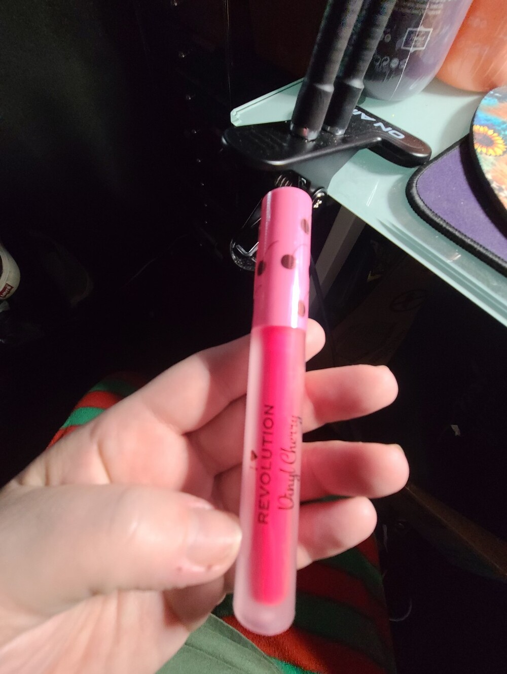 Revolution Pink Polka Dot Liquid Lip Color Vinyl Cherry